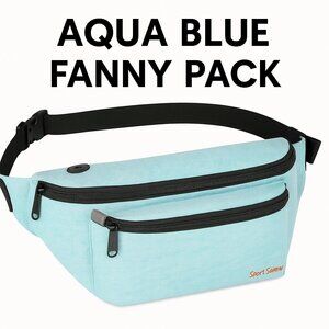 ✨Aqua Blue Fanny Pack / Waist Bag for Men and Women✨